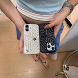 デニムスタッズスターiPhoneケース