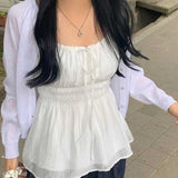 シャーリングキャミソールチュニック