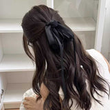 ブラックローズリボンバレッタ