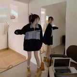 デニムドッキングハーフジップスウェット