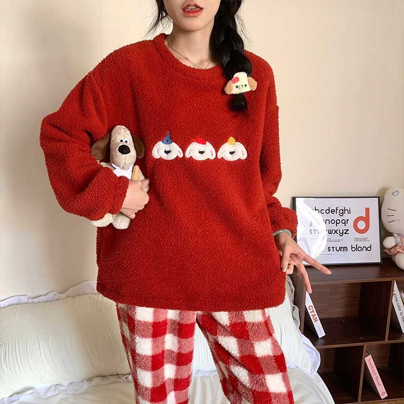 トリオドッグもこもこルームウェア