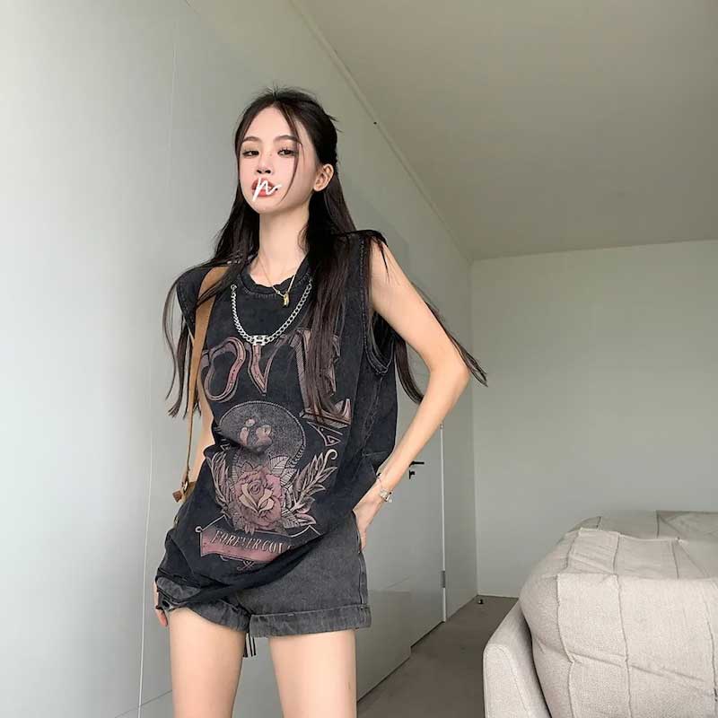 ヴィンテージノースリーブTシャツ