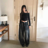 バックロゴヒップホップデニム
