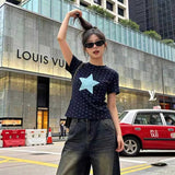 ネイビードットスターTシャツ