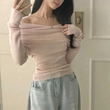 オフショルダールーズシアートップス