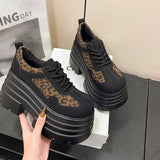 超厚底アクセントレオパードスニーカー