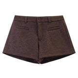 ウールタッチショートパンツ