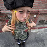 ラインストーンカモフラージュTシャツ