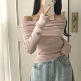 オフショルダールーズシアートップス