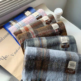 ウールタッチチェックマフラー