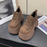 超厚底アクセントレオパードスニーカー