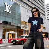 ネイビードットスターTシャツ