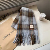 ウールタッチチェックマフラー