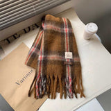 ウールタッチチェックマフラー