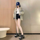 厚底メタルグリッタースニーカー