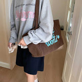 コーデュロイチェックリバーシブルトートバッグ