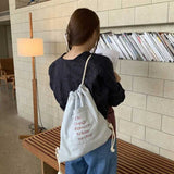 デニムロゴ刺繍ナップザック