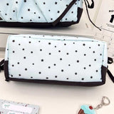 ミントギンガムスターリボンペンケース