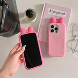 ピンクラブリボンiPhoneケース