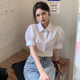 ショートパフスリーブミニシャツ