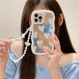 ホワイトハートミラーiPhoneケース