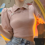 ワンショルダーオープンビジュートップス