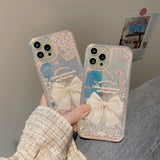 ラメシェイクリボンiPhoneケース