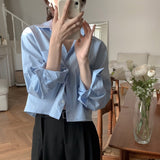 ナチュラルクロップドシャツ