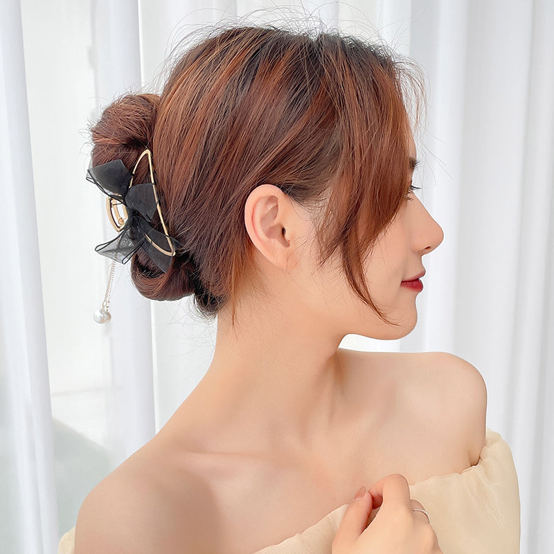 オーガンジーヘアクリップ