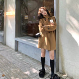 ハイネックダブルボタンピーコート