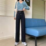 ダブルボタンデニムパンツ