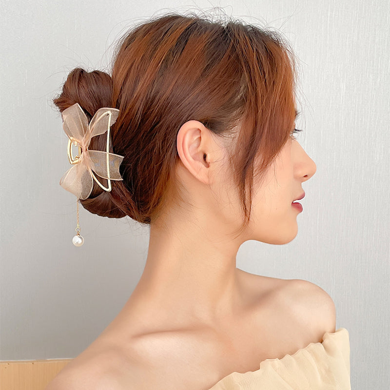 オーガンジーヘアクリップ