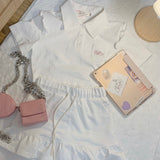 フリルポロトップス＆フリルスカートSET