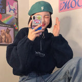 ハーフジップボアフリース