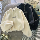 ハーフジップボアフリース