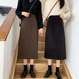 バックスリットミモレスカート