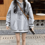 ポケットグレーロゴフーディー